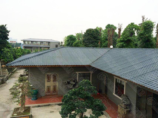 舒適的樹(shù)脂瓦房屋